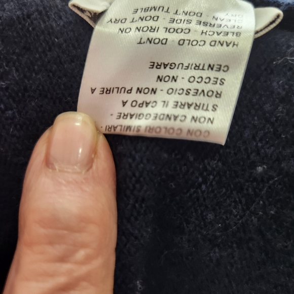 Balboni Bohemian Chic Italian Lux All Cashmere Asymmetrical Black Tassel Cape OS - Picture 11 of 13